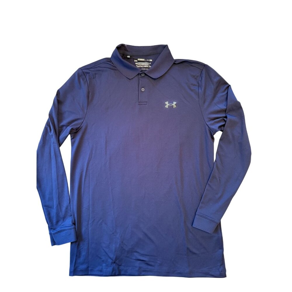 Under Armour Mens Navy Blue Performance Polo Shirt S UPF 40